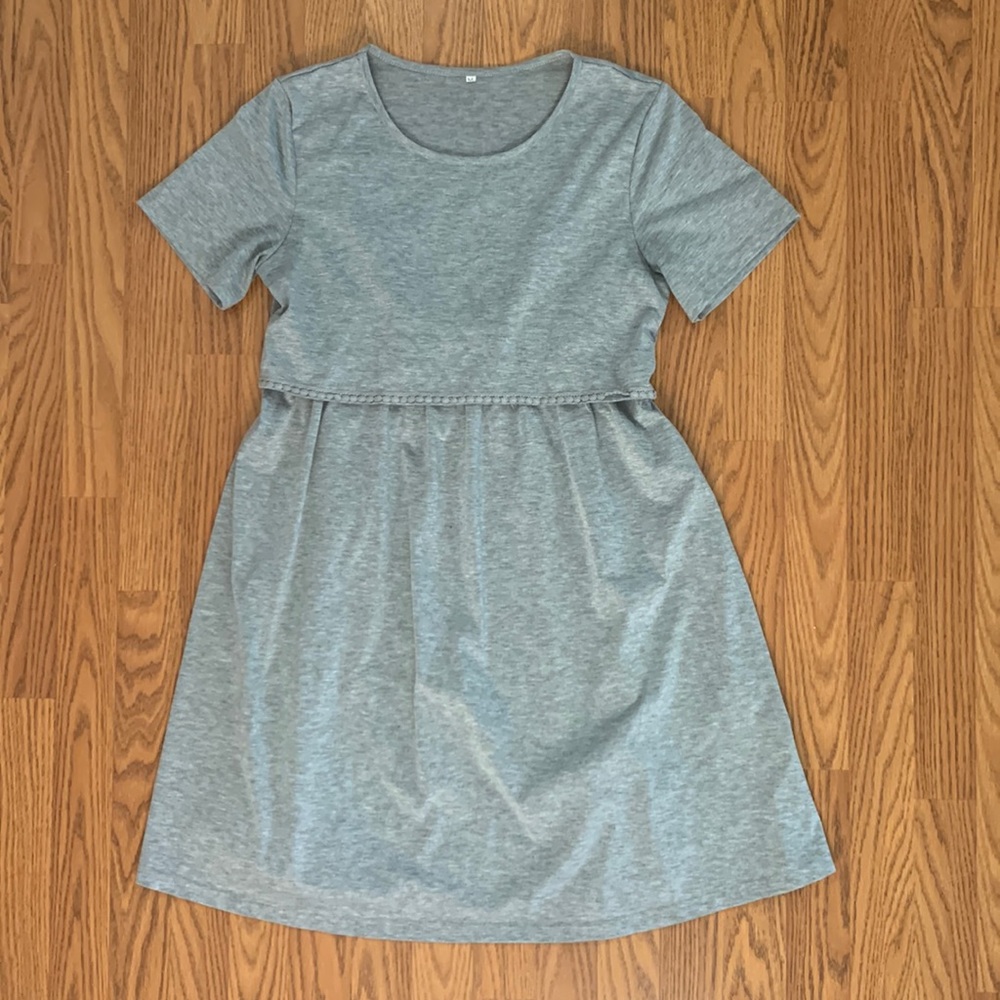 Nursing friendly baby doll dress